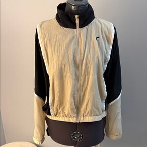 ZYIA Two-Tone Black and Tan Bomber Jacket